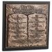 De Toon De tien geboden gehamerd bronzen 8.75 x 8.75 gegoten stenen beeldhouwwerk plaque