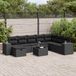 Maison Exclusive - Salon de jardin 9 pièces avec coussins, rotin synthétique noir