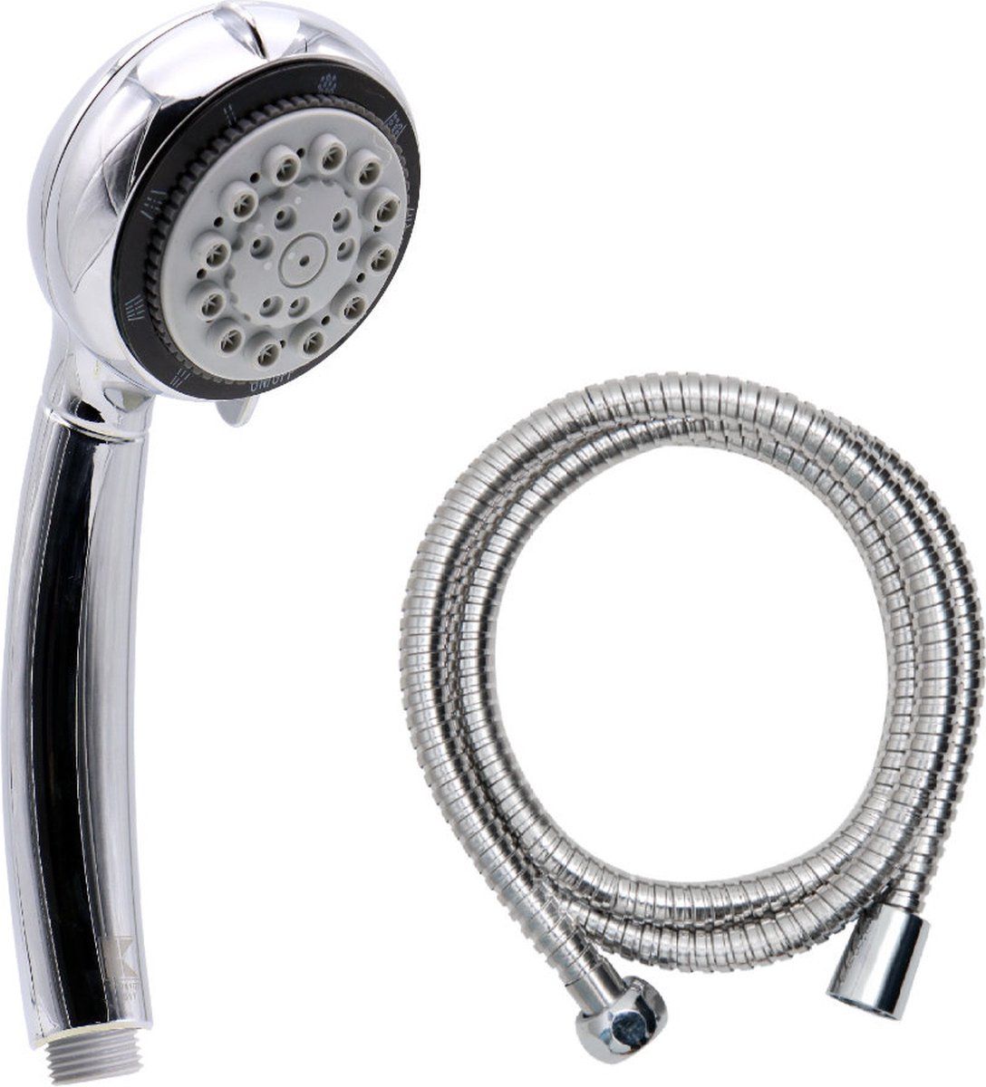 Haushalt Top Choice Douchekop set - 8 straalinstellingen - Zilverkleurig