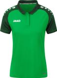 Jako Performance Polo Dames - Zwart / Zachtgroen | Maat: 38