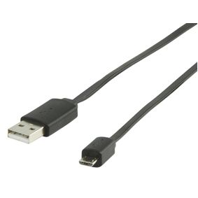 Valueline USB 2.0 A - Micro B Kabel - 1m - Zwart