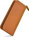 SnelShoppen Luxe Porte-stylo en cuir Marron Crazy Horse
