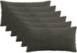 vidaXL Kussensloop 6 stuks ALMELO Antracietkleurig 40 x 70 cm corduroy