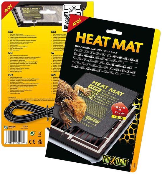 Exo Terra Zelfregulerende warmtemat voor glazen terrariums | 8W 16W 24W 4 Watt - 18x10CM