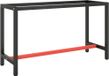 Châssis d'établi métal noir mat et rouge mat 140x50x79 cm