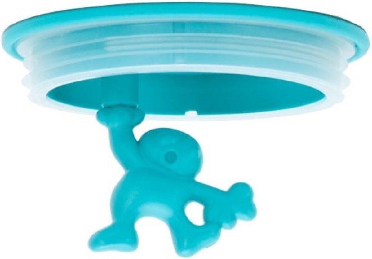 Alessi Reserve Deksel Voor Voorraadpot Gianni A Little Man Holding On Tight - Blauw