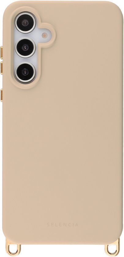 Selencia Rivièra MagSafe Backcover met afneembare haakjes voor de Samsung Galaxy A55 (5G) / A35 - Milky Latte