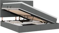 vidaXL Opbergbed met matras, donkergrijs, 160 x 200 cm, stof