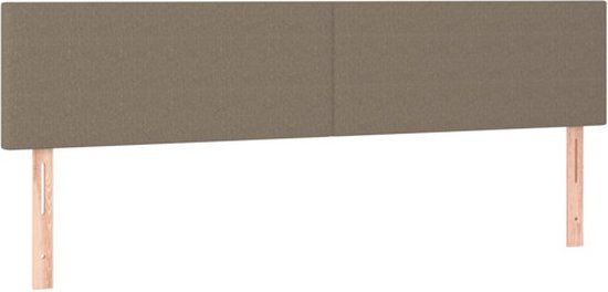 vidaXL Hoofdbord Stof Taupe 180x5x78/88 cm