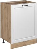 Vicco Keukenonderkast R-Line, Wit landelijk/Goudkleurig Eiken, 60 cm