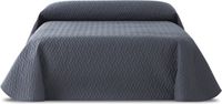 Belmarti Waterproof bedspread - Urine resistant - Bed size 80-90 cm Spread size 180x270 cm - Grey