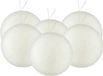 Gerimport Gerim Kerstballen - 6 stuks - wit - kunststof - glitters - D8 cm