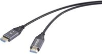 SpeaKa Professional SP-12842676 HDMI-kabel HDMI / Glasvezel Aansluitkabel HDMI-A-stekker, HDMI-A-stekker 50 m Zwart 8K UHD, Active Optical Cable (AOC)