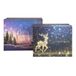 Idena 30498 - set van 2 geschenkdozen met deksel, 31 x 24 cm en 34 x 27 cm, zwart en goud