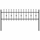 vidaXL Spike Fence ASTEN 200 x 110 cm Powder-coated Steel Black