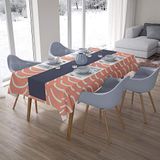 Bonamaison Tafelkleed, Anti-Mold, Sneldrogend, Waterdicht, 100% Polyester Tafellaken, Willekeurig patroon, 140 x 200 Cm