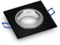 Kwazar Luminaire RIK9 Hoekig Zwart GU10 inbouwframe