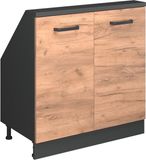 Vicco Rion Kast voor schuine wand – met 2 deuren Eik goud/antraciet