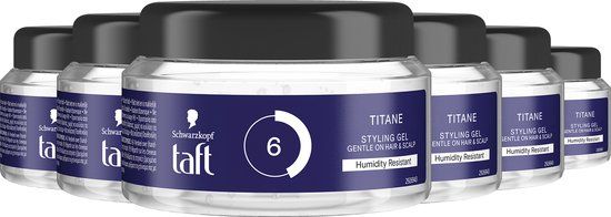 Taft Titane Styling Gel - 6 x 250ml - Voordeelverpakking