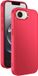Avizar Coque arrière en silicone rouge pour Apple iPhone 16e avec bordure métallique numérotée