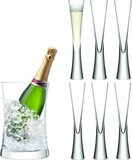 LSA Moya Champagne Serveerset - 6 stuks - Glas - Handgeblazen