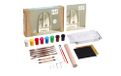 LET'S CLAY Pottery Kit, knutselset voor volwassenen, met luchtdrogende klei, gereedschap, verf, penselen en haken, luchtdroogkit voor het maken van een plank