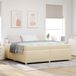 Maison Exclusive - Lit cadre avec matelas crème 200 x 200 cm tissu