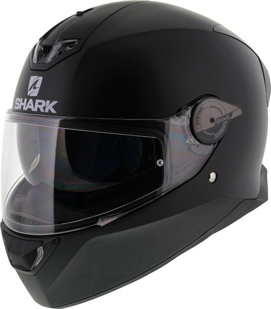 Shark SKWAL 2 BLANK KMA MAT ZWART WIT LED INTEGRAALHELM L