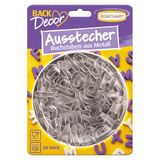 Günthart BackDecor uitsteekvormpjes, set van 24 grote letters alfabet van metaal, 1 stuks