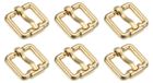 Metalen rolgesp, lichtgoud, 10 mm, 6 stuks, voor knutselen en leerbewerking