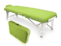 QUIRUMED Shiatsu-Bahre opvouwbaar, van hout, 211 x 60 cm, pistachegroen