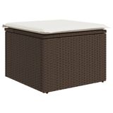 vidaXL 8-delige Loungeset met kussens, polyrattan, bruin