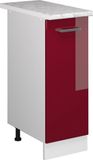 Vicco R-Line Universele onderkast – 30 cm met deur, met werkblad Bordeauxrode hoogglans