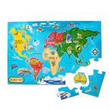 Melissa & Doug Wereldkaart Vloerpuzzel