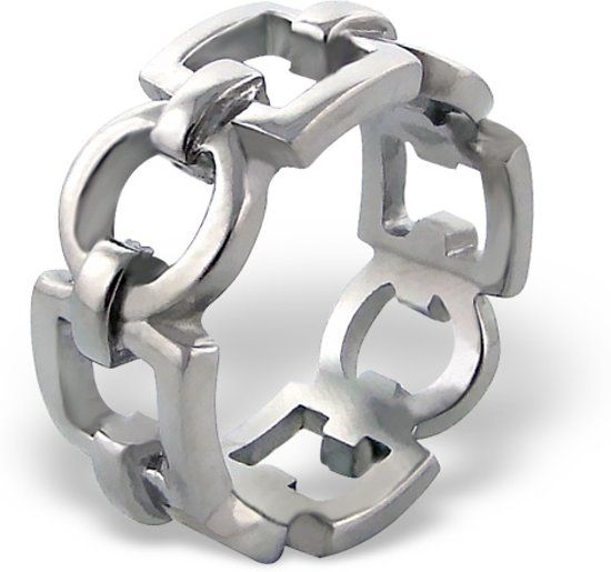 Amanto Ring Ayhan - Heren - 316L Staal - 9 mm - Maat 60 - 19