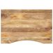 VidaXL Bureaublad met ronding 100x50x2,5 cm massief ruw mangohout
