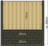 Merkloos Tuindeco Berton paal Schie gecoat driewegsmodel 280 cm
