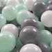 KiddyMoon Ballenbak ballen voor Kinderen Ø7 cm met 700 Stuks - Wit Grijs Munt