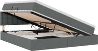 vidaXL LED opbergbed met matras Donkergrijs 180 x 200 cm Stof
