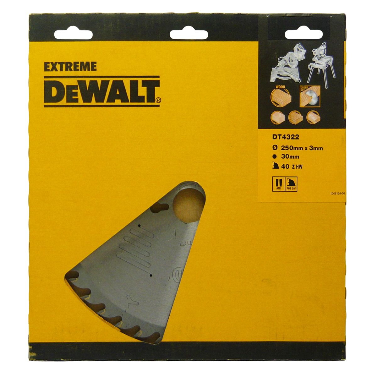 DeWalt DT4322 Zaagblad - 250 mm x 30 mm - 40 tanden