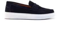 Alberto Torresi Blauwe Instapper M078825 Navy Blauw Suède Heren Maat 46