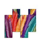 Homemania Muurfoto, motief "Die Welt der Color", 4 stuks, motief: MUSTIC van de woonkamer, meerkleurig, 76 x 0,3 x 50 cm, HM204PMDF57, MDF
