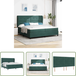 Vidaxl Lit Réglable - Lit À Ressorts Avec Matelas Vert Foncé 200 X 200 Cm Velours