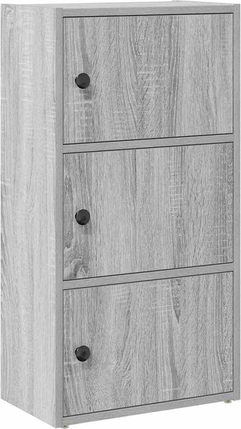 vidaXL Boekenkast 40x24x77 cm bewerkt hout grijs sonoma eikenkleurig