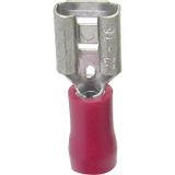 TRU COMPONENTS 1582969 Connecteur femelle Largeur d'insertion : 2,80 mm Épaisseur d'insertion : 0,50 mm 180 ° Partiellement isolé Rouge 1 pièce(s)