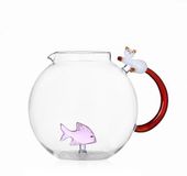 Ichendorf Milano Tabby Cat Waterkan - Glas - Transparant - 16.5cm