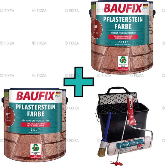 BAUFIX Impregnerende Tuintegel verf oxide rood 5L | 15 m²