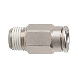 Riegler Rechte steekschroefverbinding »metallica«, R 3/8 a., voor buitenslang Ø 10 mm, werkdruk max. 16 bar, messing vernikkeld