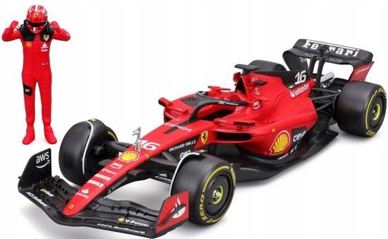 Bburago Ferrari SF-23 #16 met bestuurder 1:24