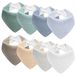 Omgoods - 6 Pièces Langes en Mousseline de Coton, Bandanas Réglables
